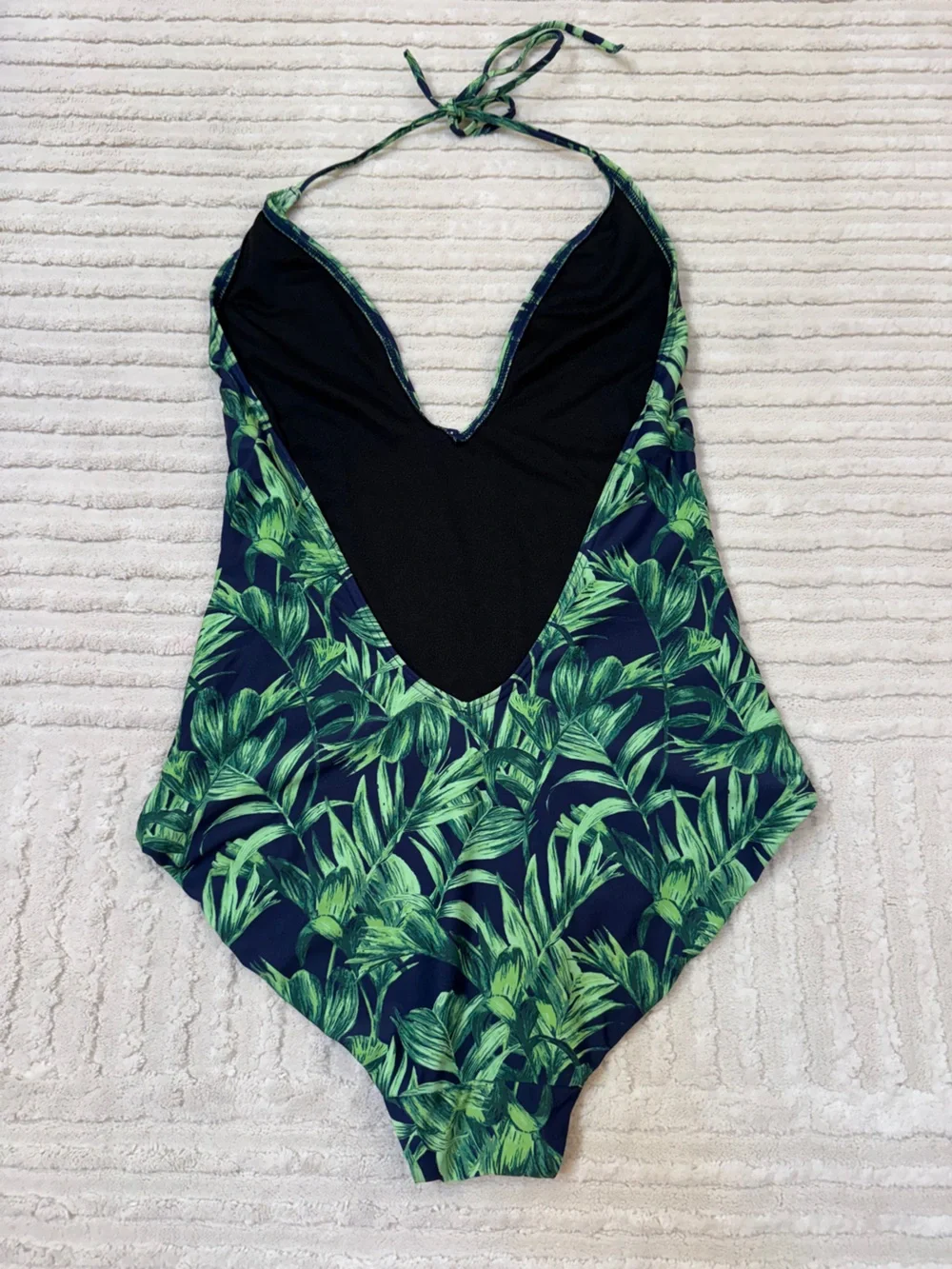 Onia Green Tropical Leaf One Piece Swimsuit XL